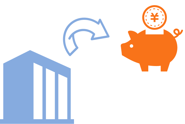 会社が積み立てるイメージ